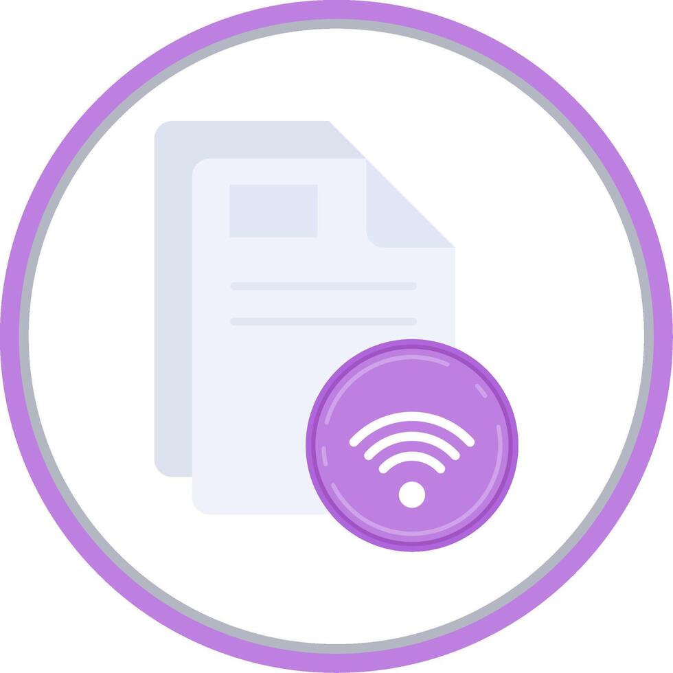 Wifi plano circulo uni icono vector