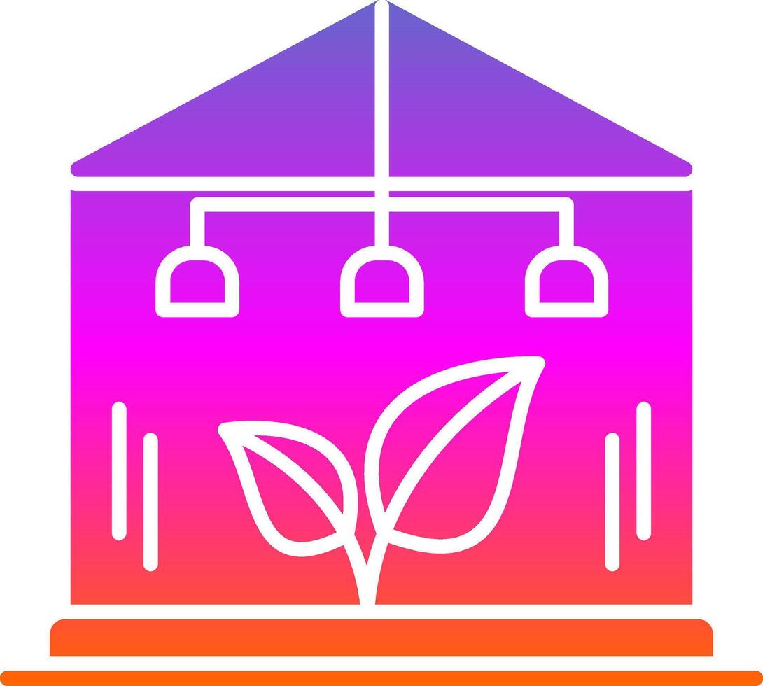 Greenhouse Glyph Gradient Icon vector