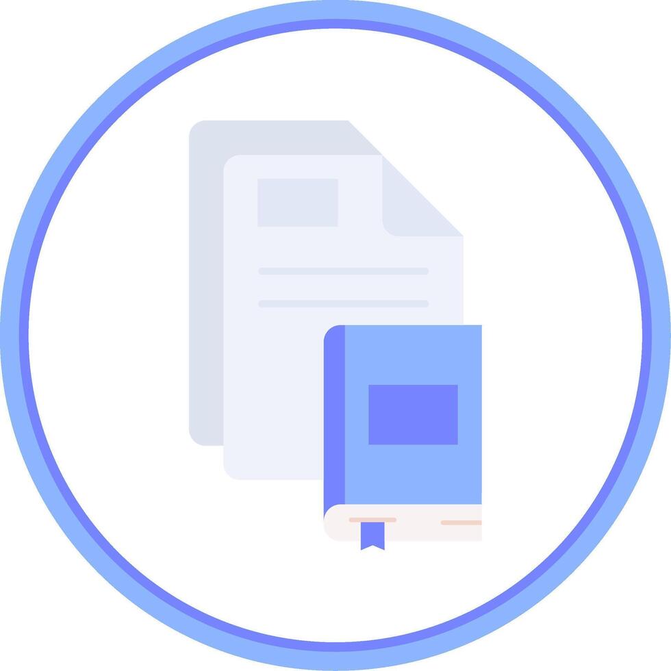 Ebook Flat Circle Uni Icon vector