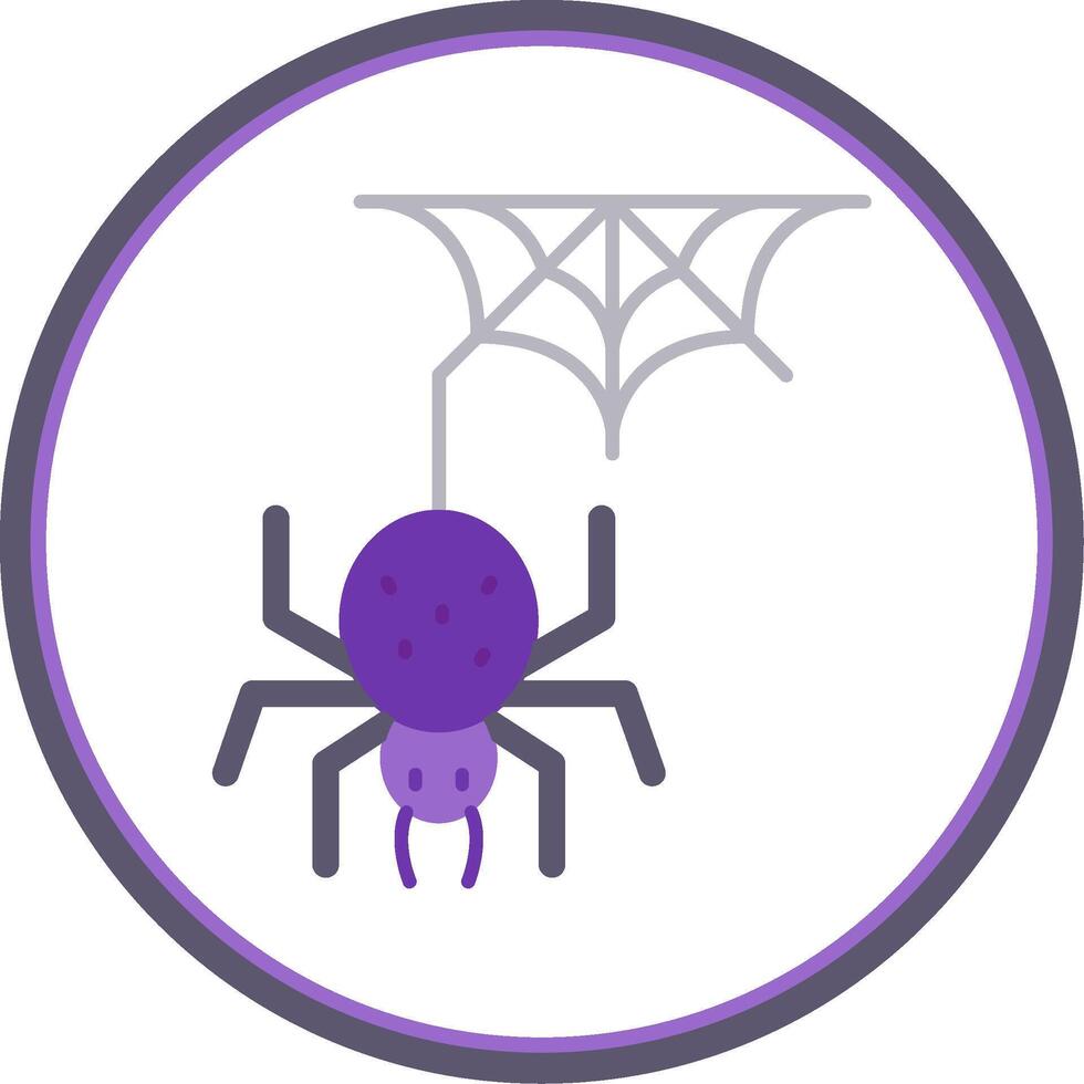 Spider Flat Circle Uni Icon vector