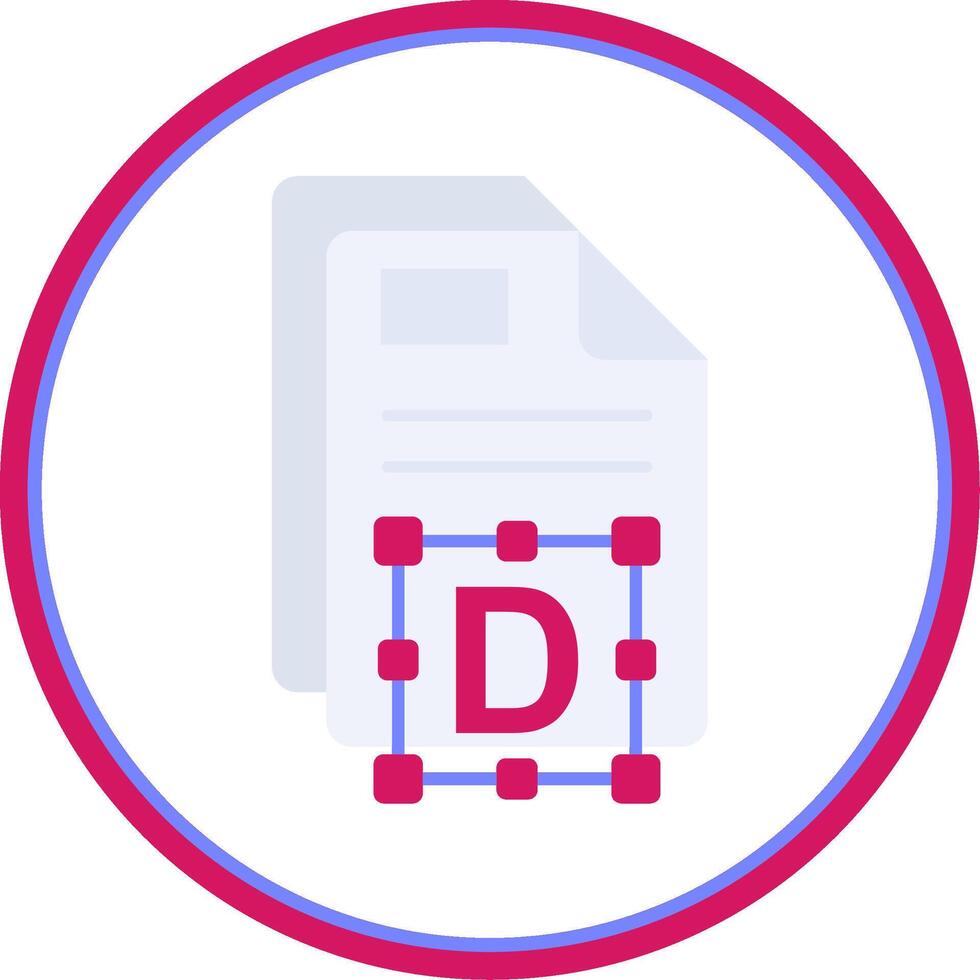 Font Flat Circle Uni Icon vector