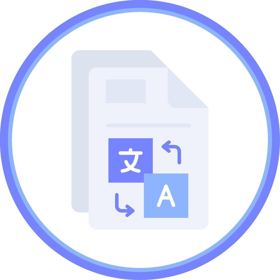 Translate Flat Circle Uni Icon vector