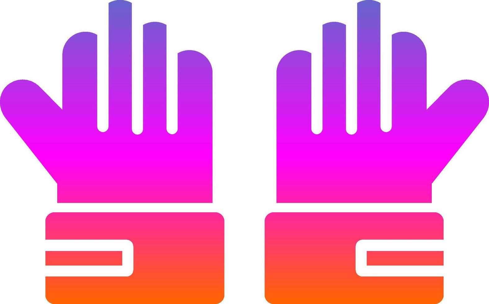 Goalie Gloves Glyph Gradient Icon vector