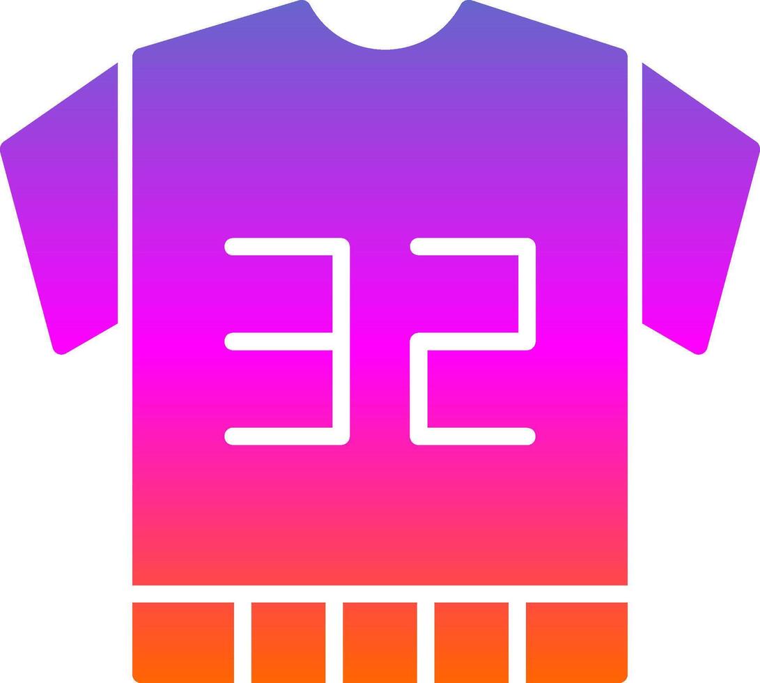 Football Jersey Glyph Gradient Icon vector