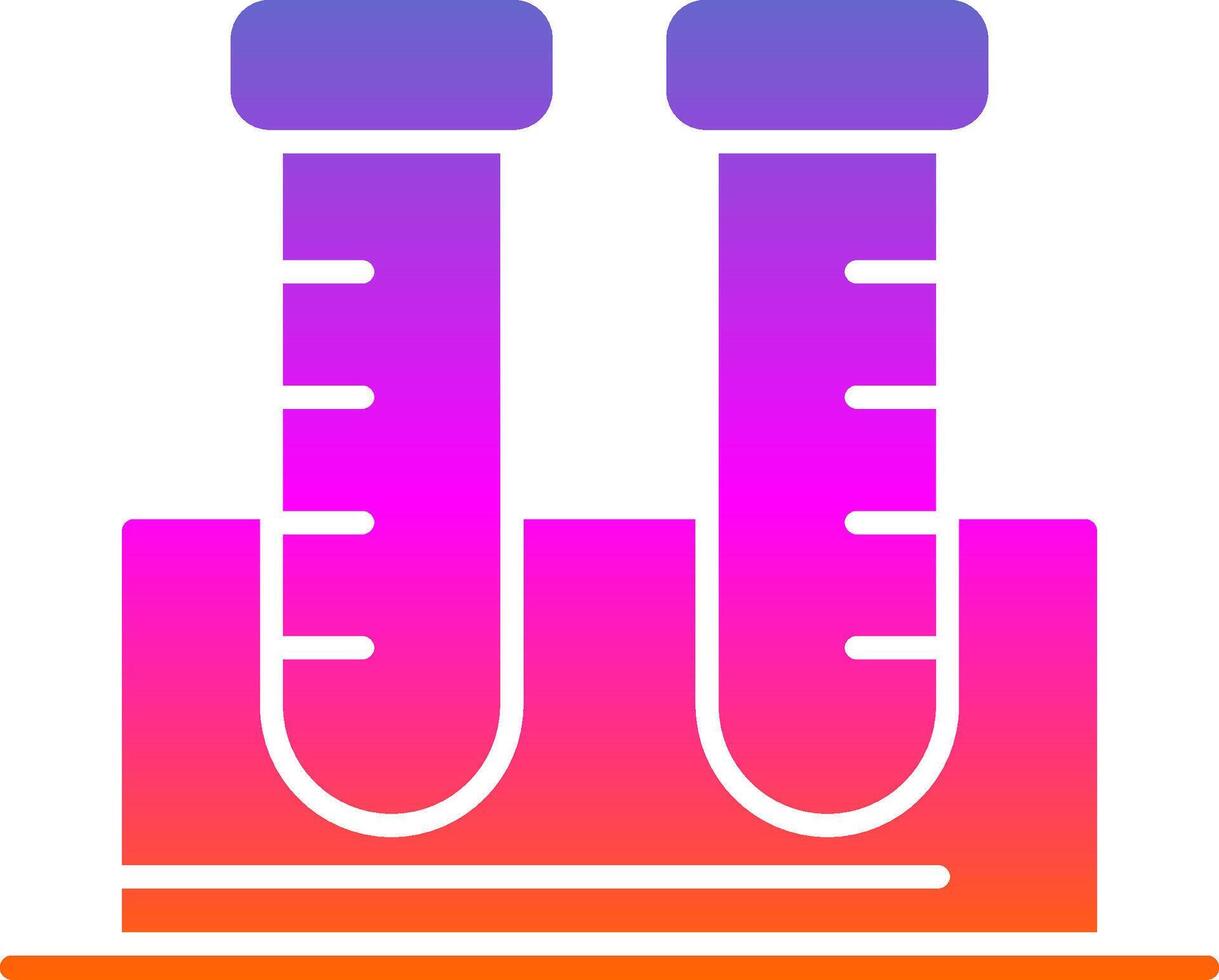 Test Tubes Glyph Gradient Icon vector