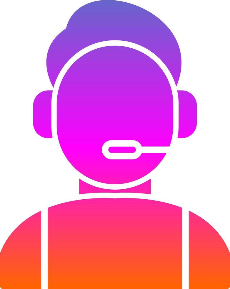 Commentator Glyph Gradient Icon vector