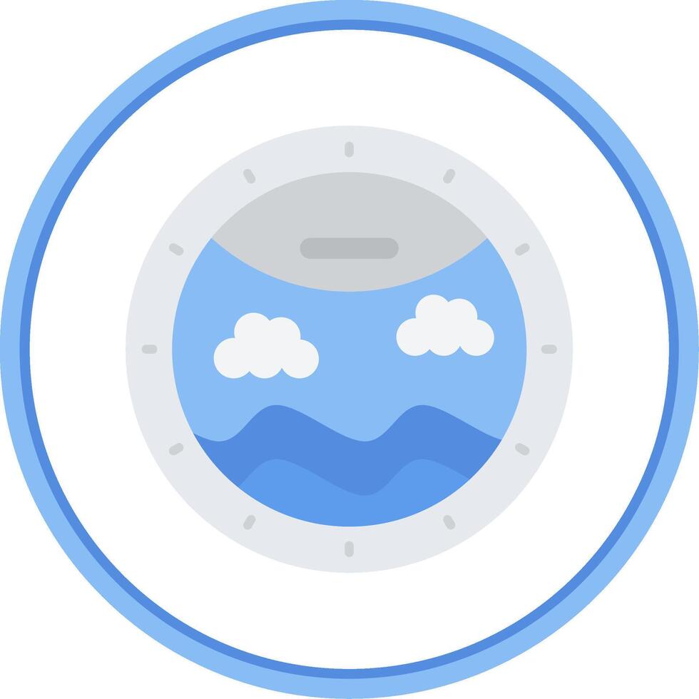 Porthole Flat Circle Uni Icon vector