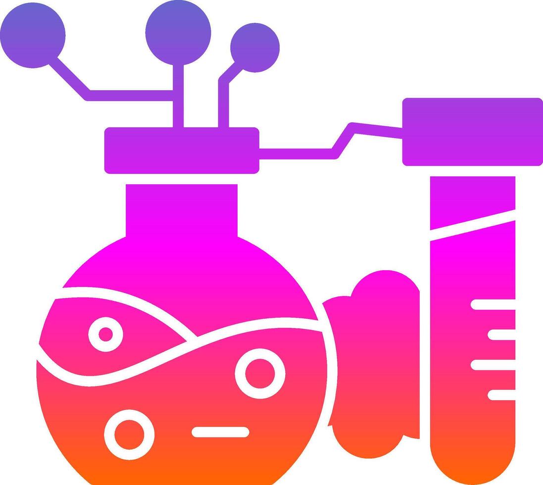 Chemical Reaction Glyph Gradient Icon vector