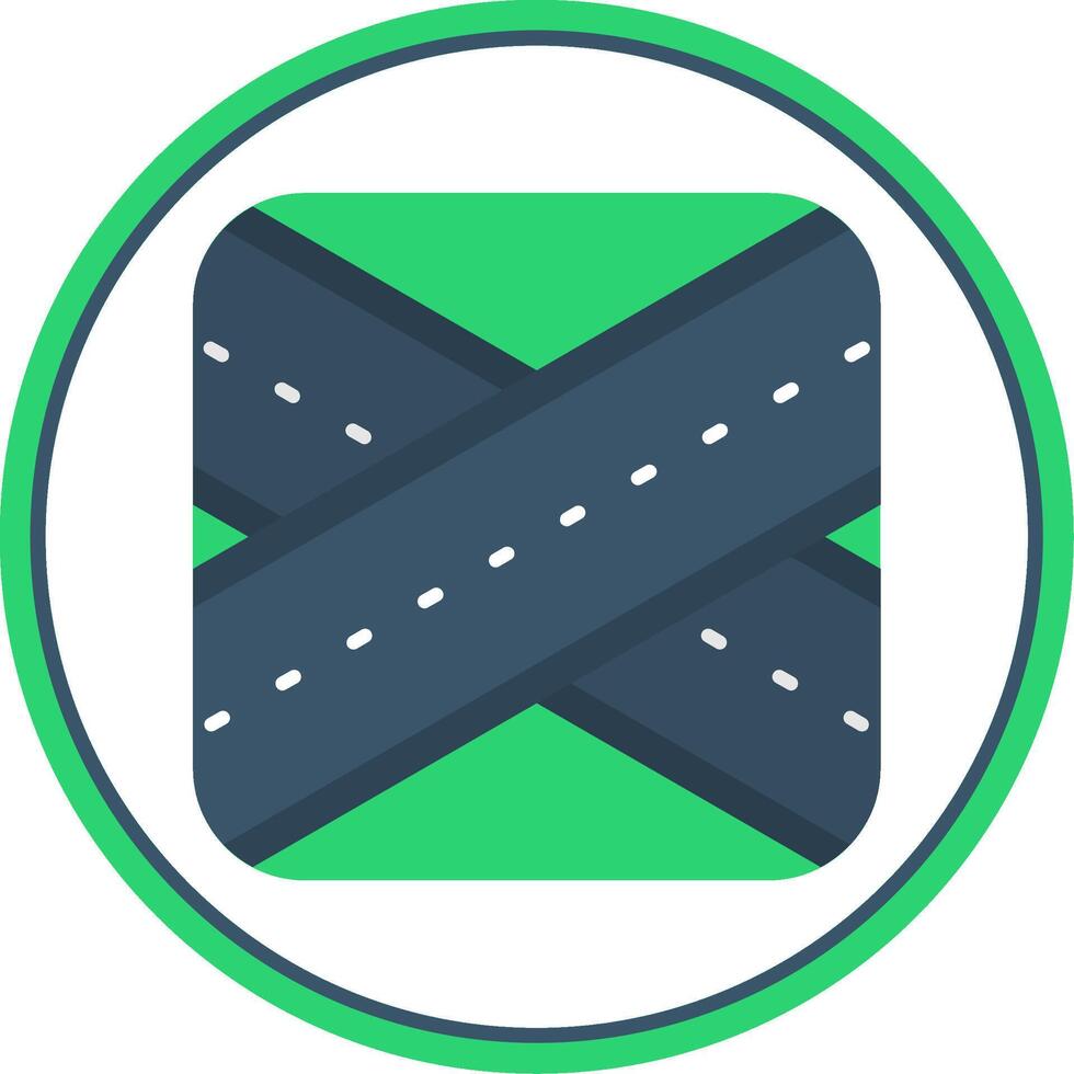 Overpass Flat Circle Uni Icon vector