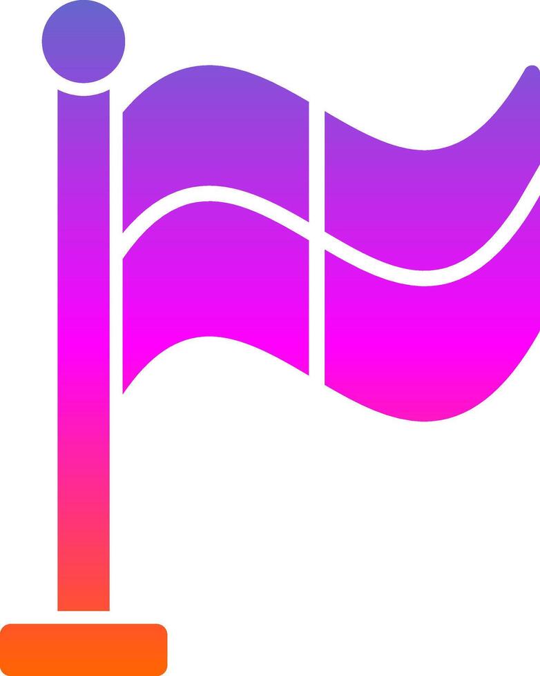 Flag Glyph Gradient Icon vector
