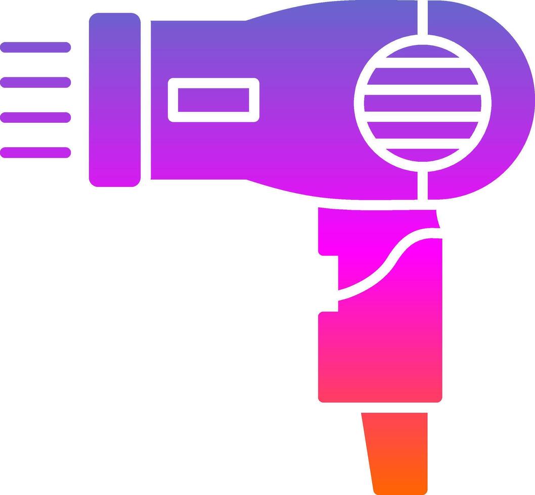 Hairdryer Glyph Gradient Icon vector