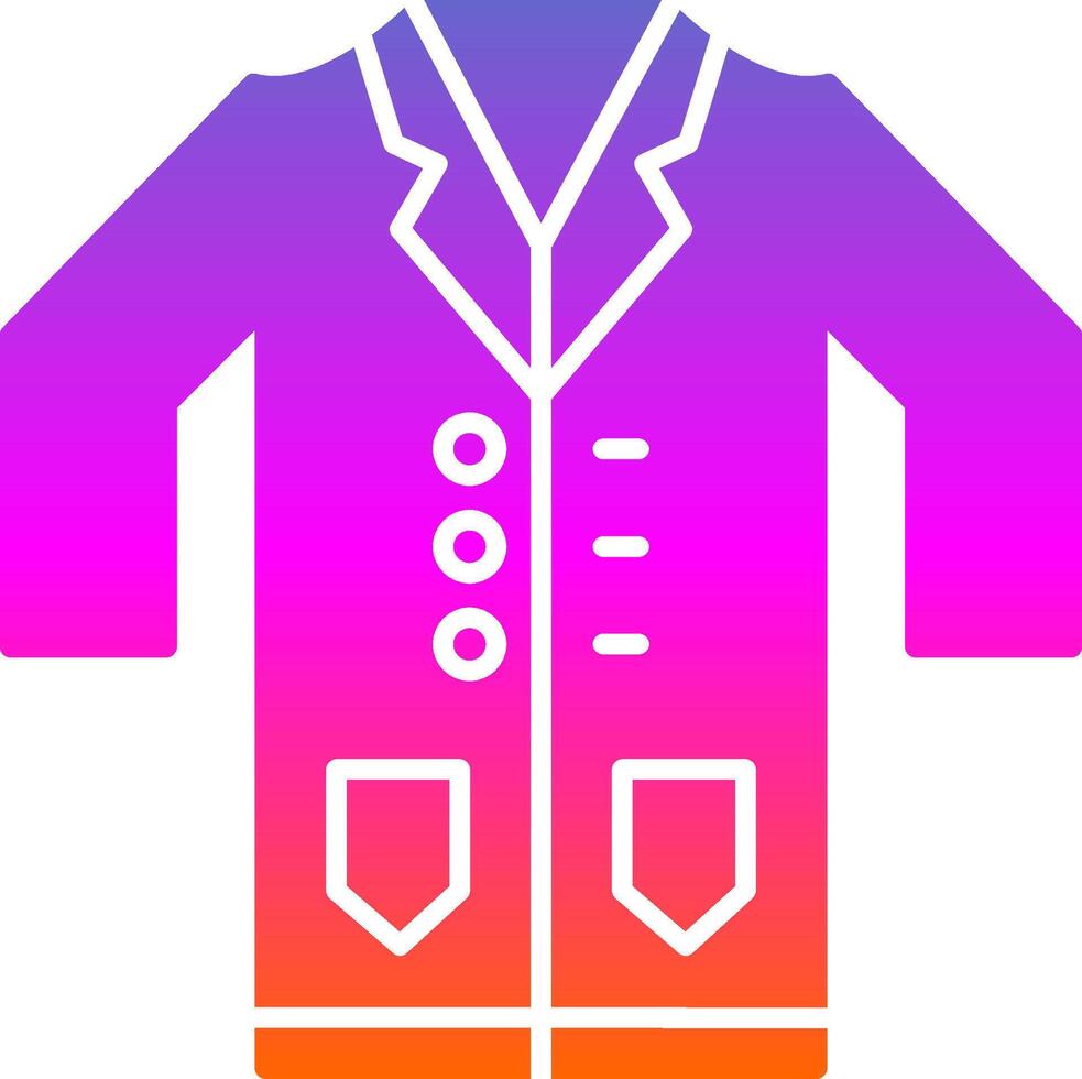 Lab Coat Glyph Gradient Icon vector