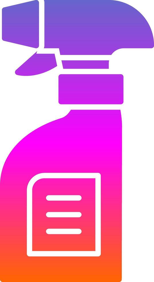 Cleaning Spray Glyph Gradient Icon vector