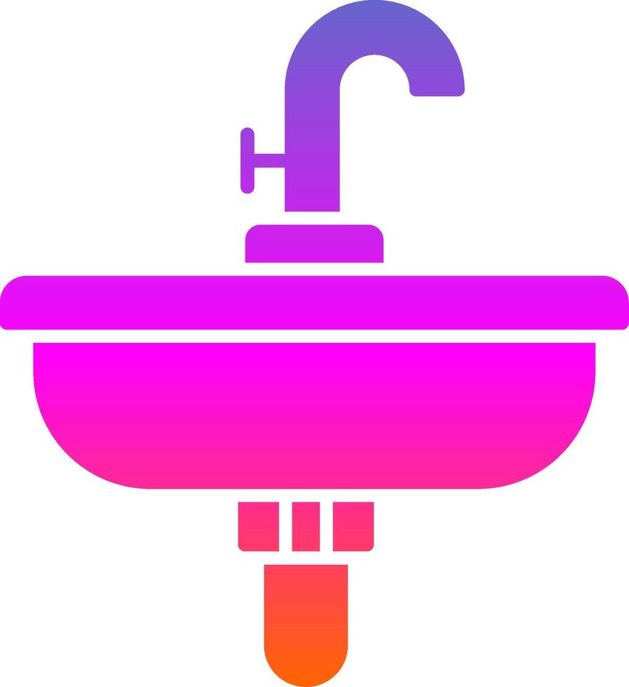 Sink Glyph Gradient Icon vector