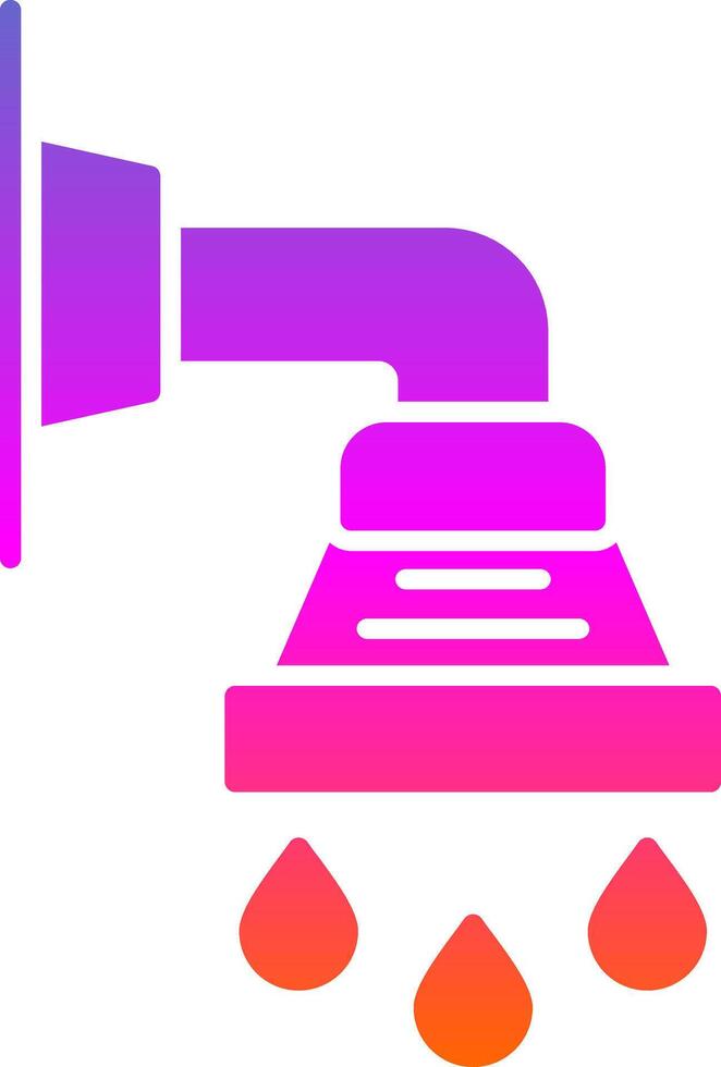 Shower Glyph Gradient Icon vector