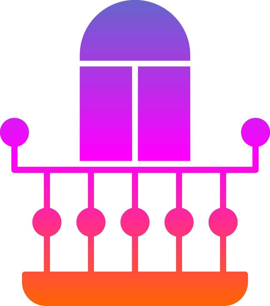 Balcony Glyph Gradient Icon vector