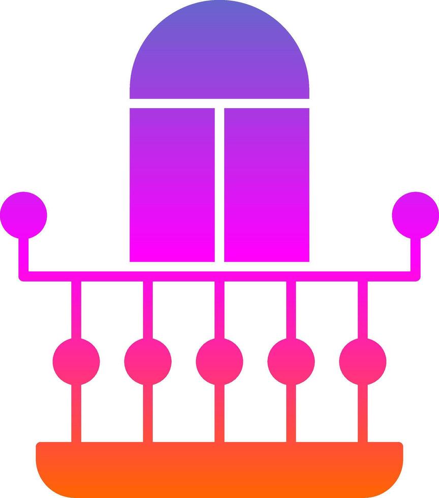 Balcony Glyph Gradient Icon vector