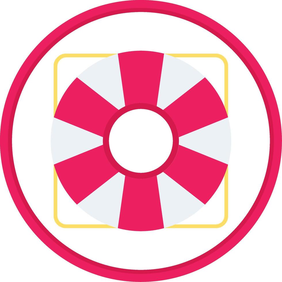 Support Flat Circle Uni Icon vector