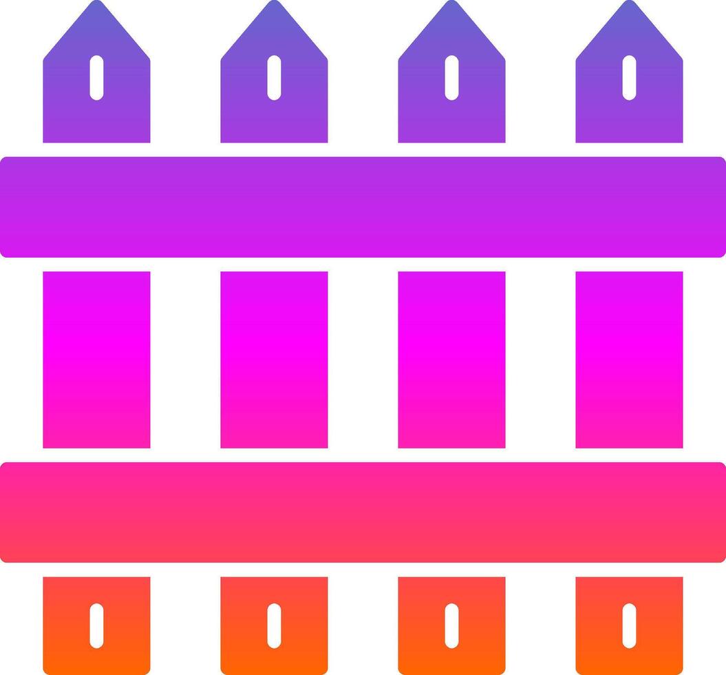 Fence Glyph Gradient Icon vector