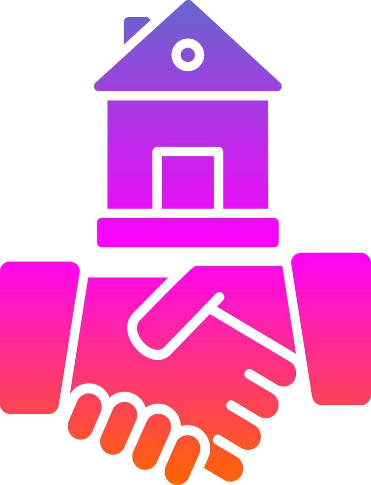 Contract Glyph Gradient Icon vector