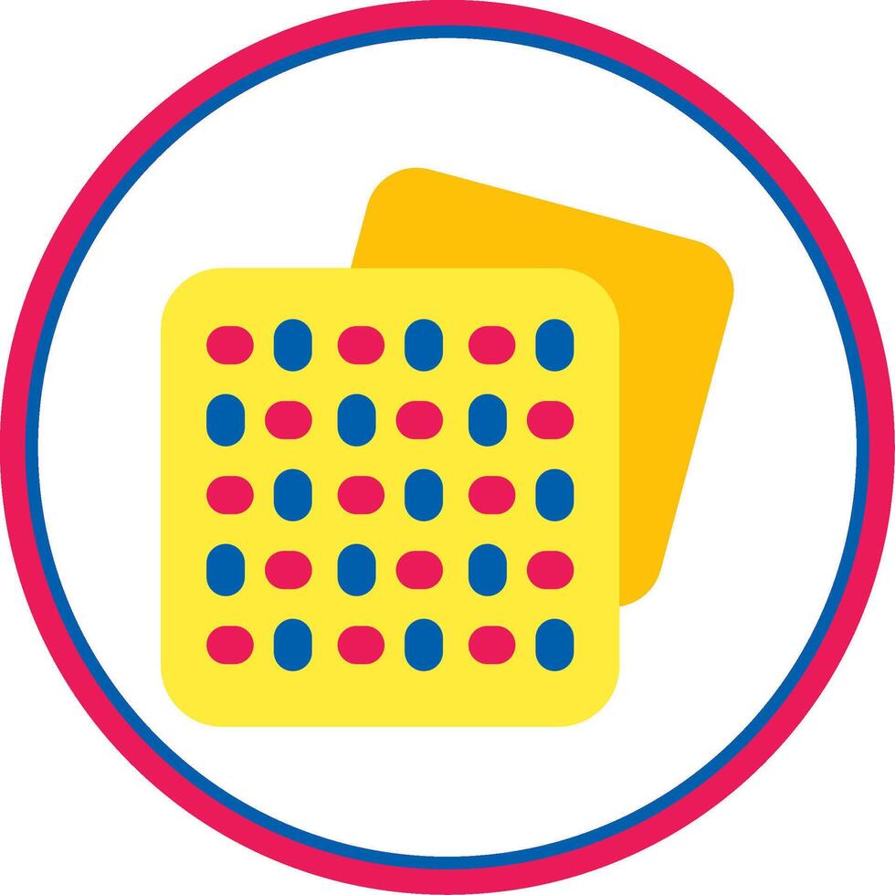 Pattern Flat Circle Uni Icon vector