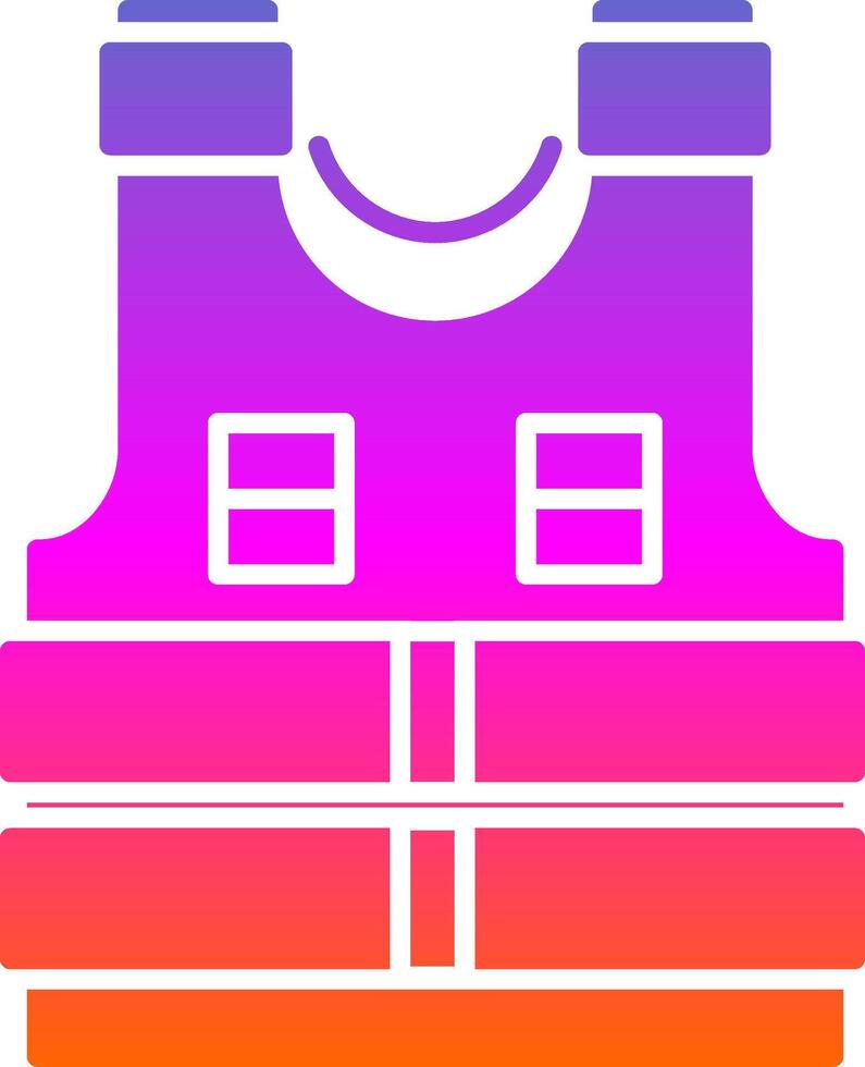 Police Vest Glyph Gradient Icon vector