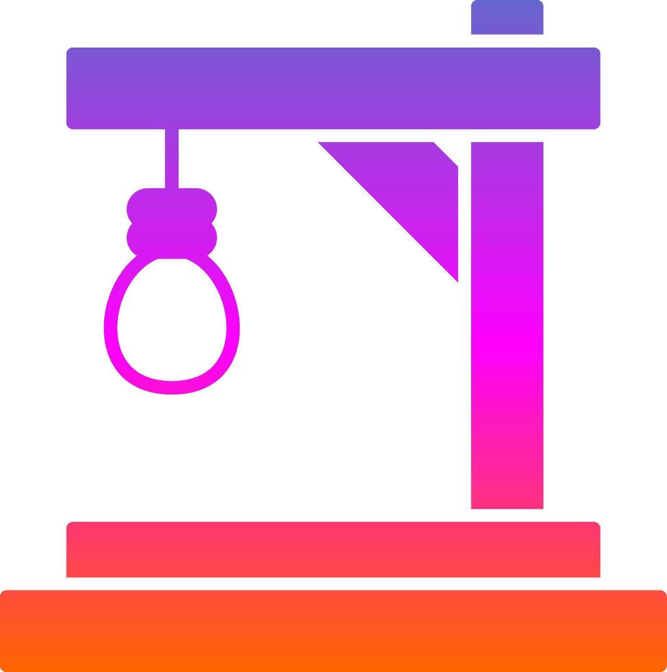 Gallows Glyph Gradient Icon vector