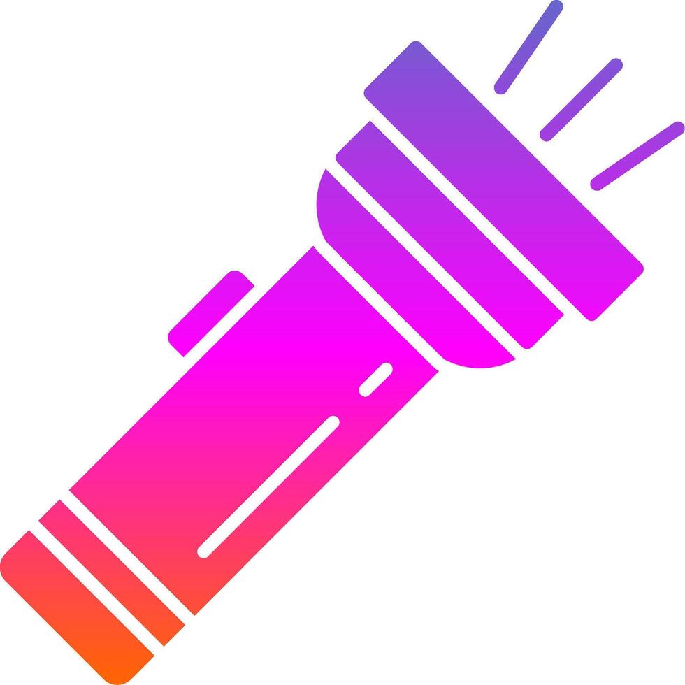 Flashlight Glyph Gradient Icon vector