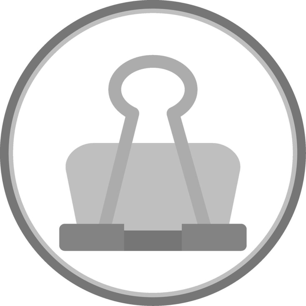 Binder clip Flat Circle Uni Icon vector