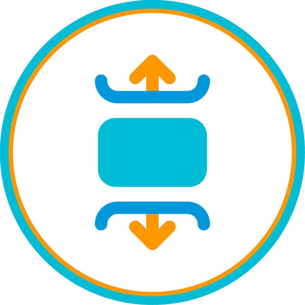 Carousel vertical Flat Circle Uni Icon vector