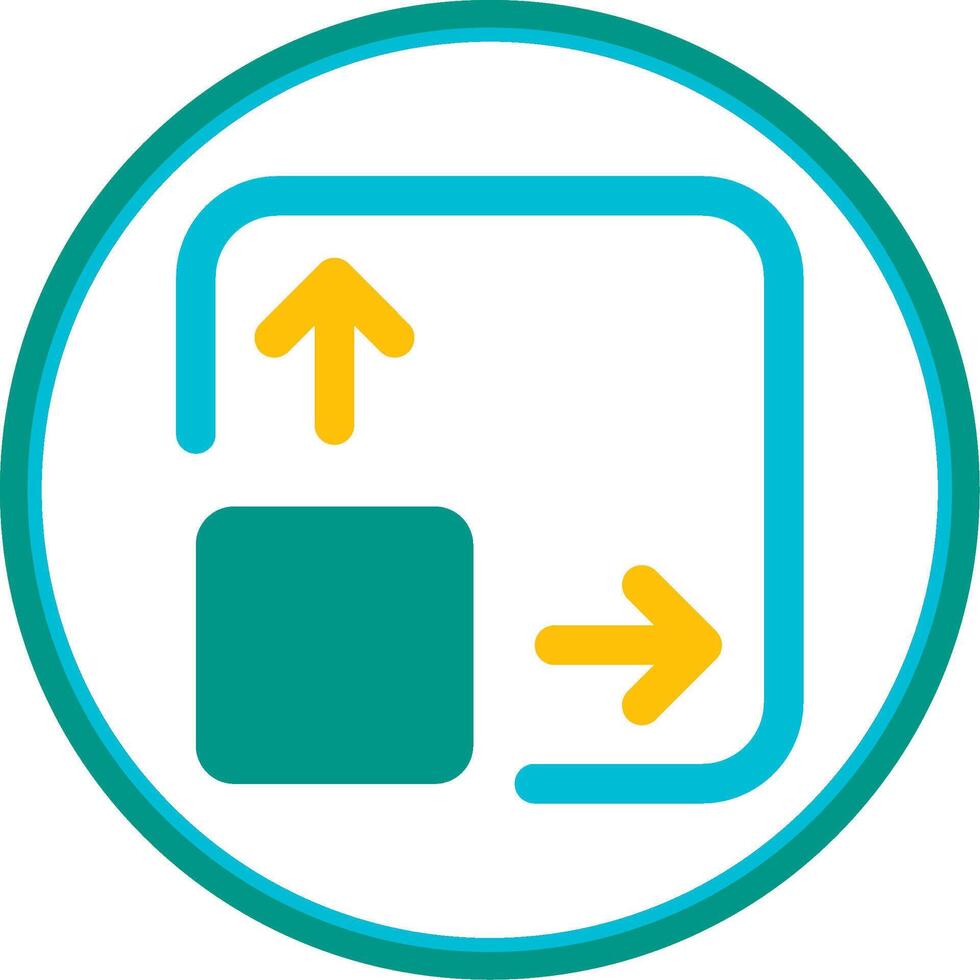 Expand Flat Circle Uni Icon vector