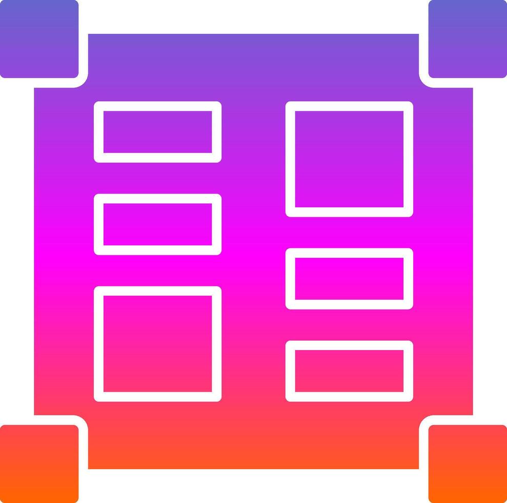 Layout Tools Glyph Gradient Icon vector