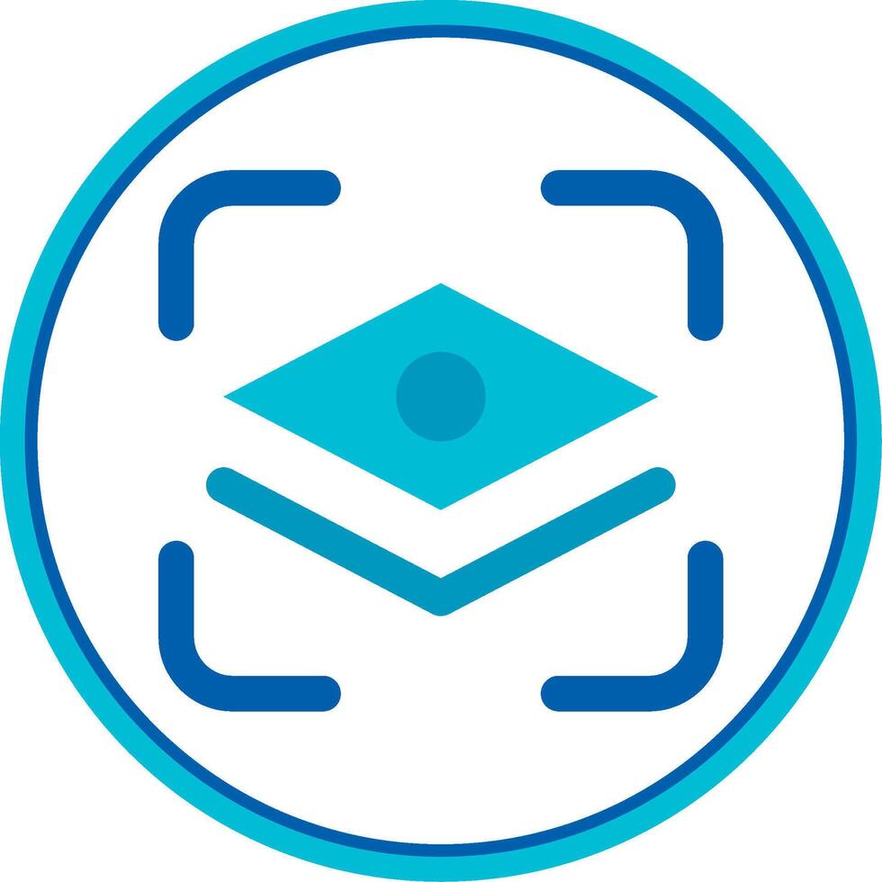 Layer mask Flat Circle Uni Icon vector