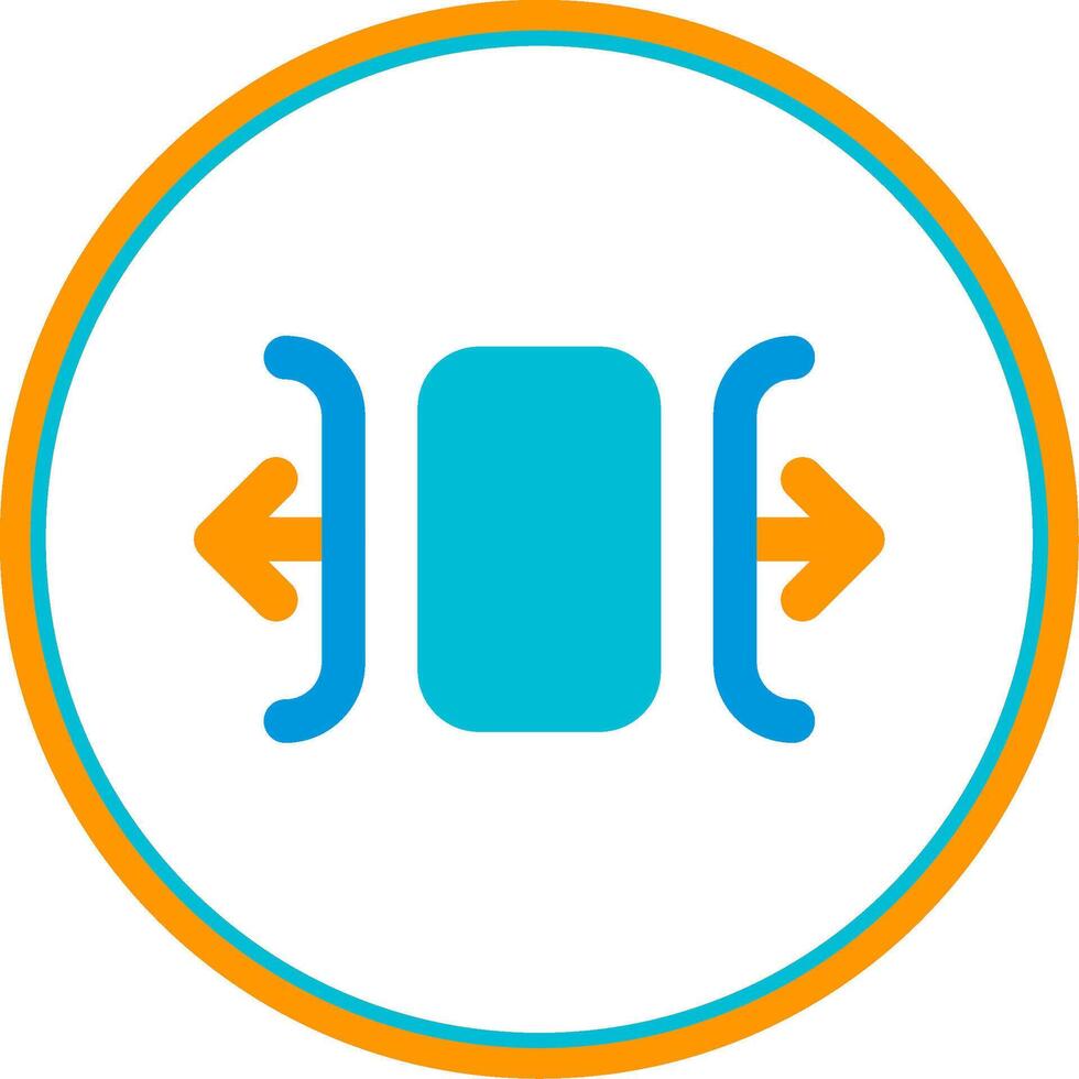 Carousel horizontal Flat Circle Uni Icon vector