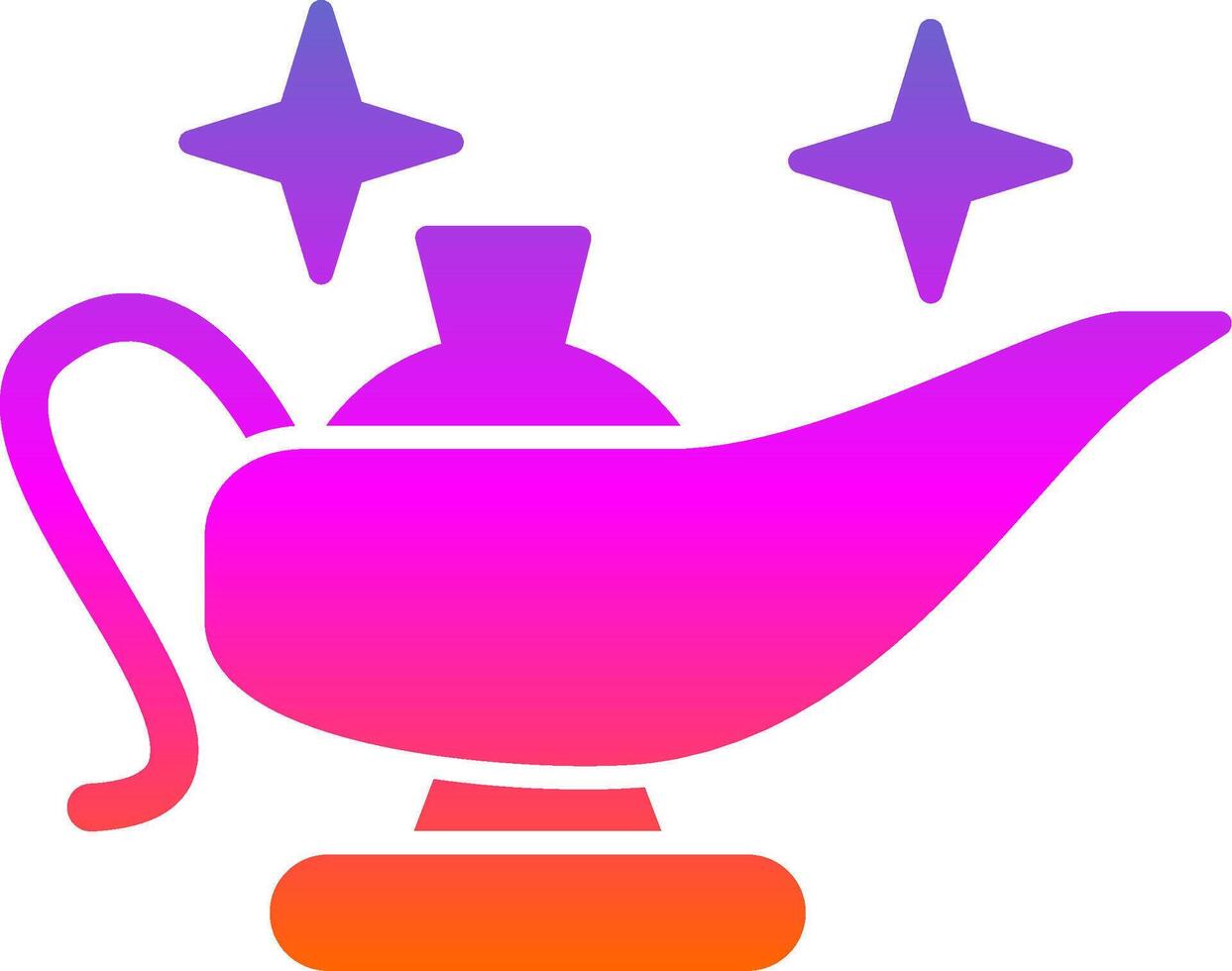 Magical Lamp Glyph Gradient Icon vector