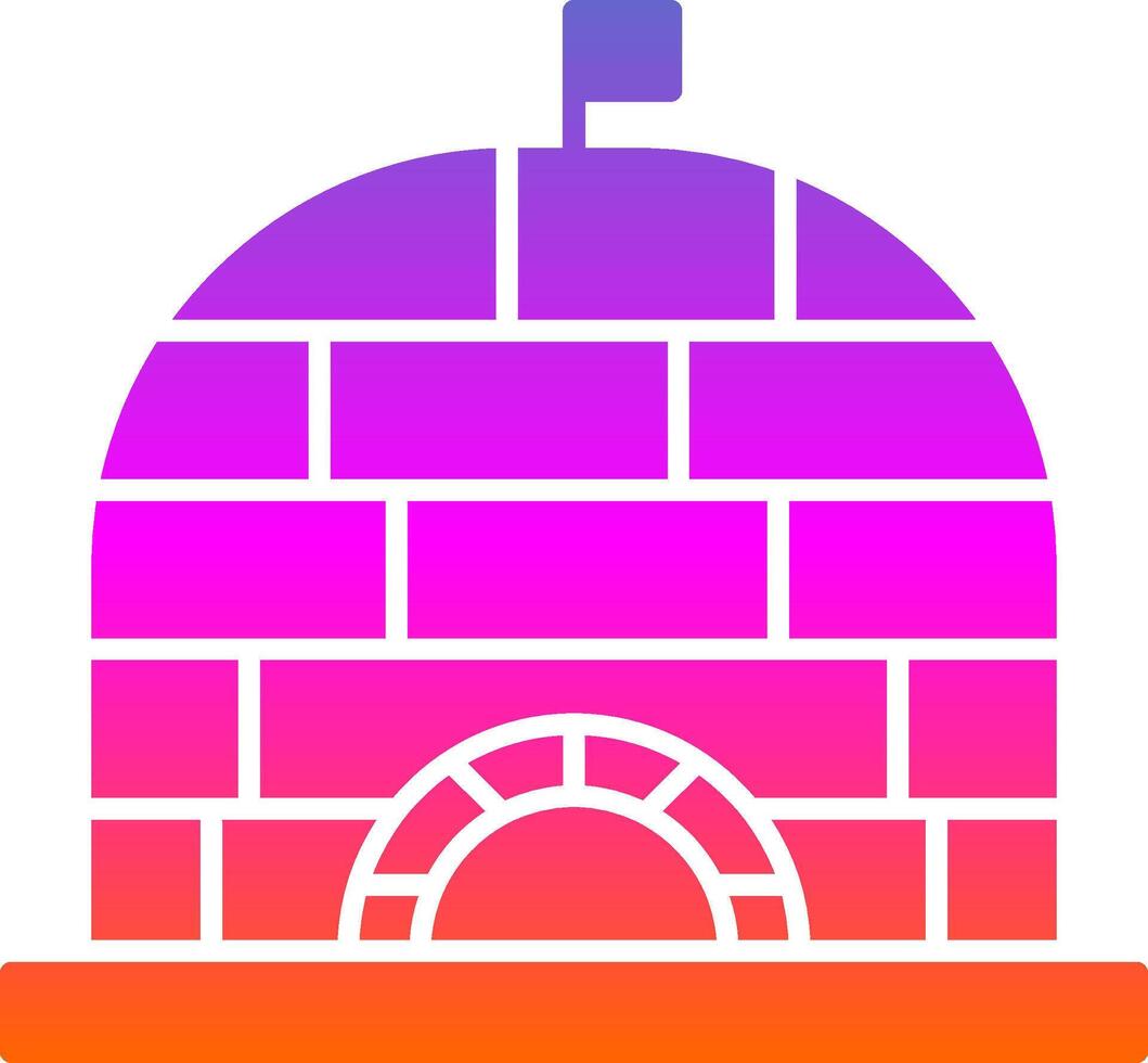 Igloo Glyph Gradient Icon vector