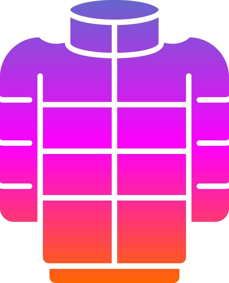 Puffer Coat Glyph Gradient Icon vector