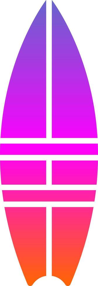 Surfboard Glyph Gradient Icon vector