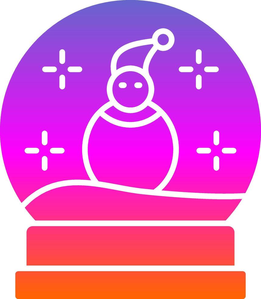 Snow Globe Glyph Gradient Icon vector