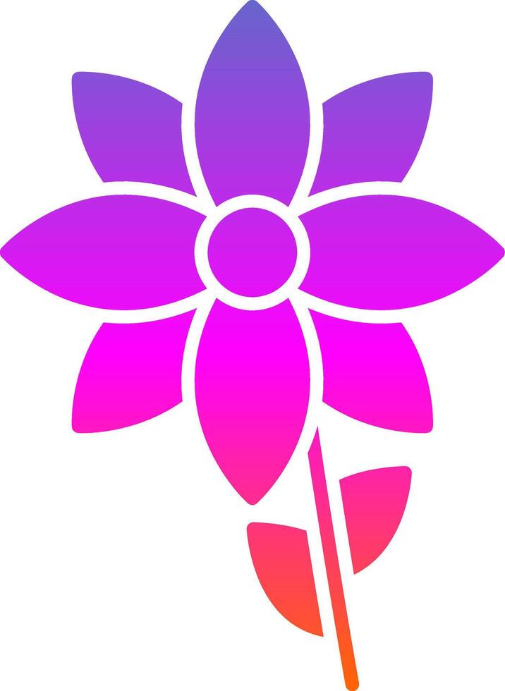 Flower Glyph Gradient Icon vector