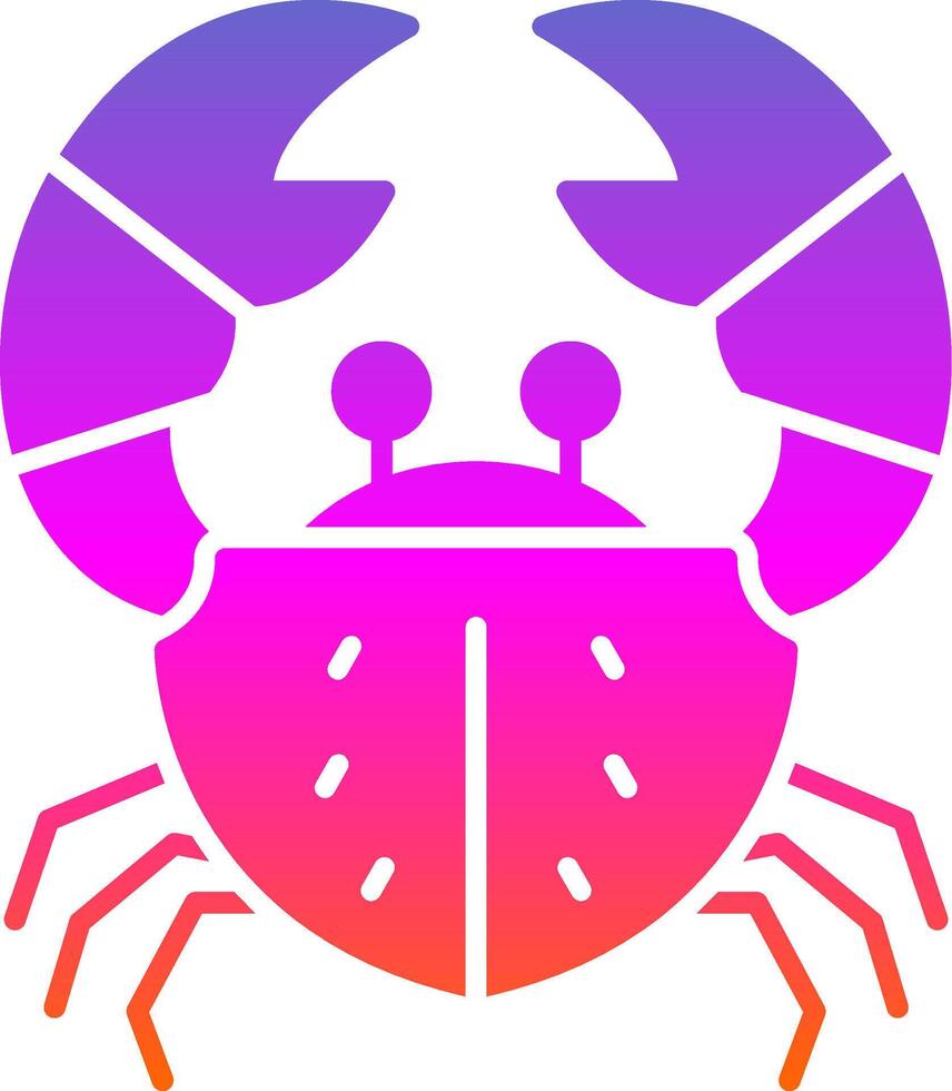 Crab Glyph Gradient Icon vector