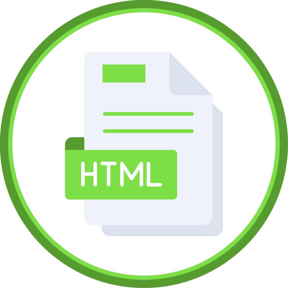 Html Flat Circle Uni Icon vector