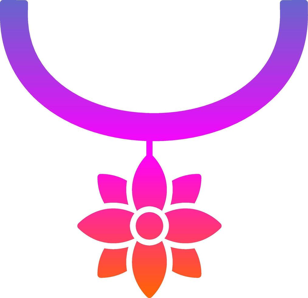 Flower Necklace Glyph Gradient Icon vector