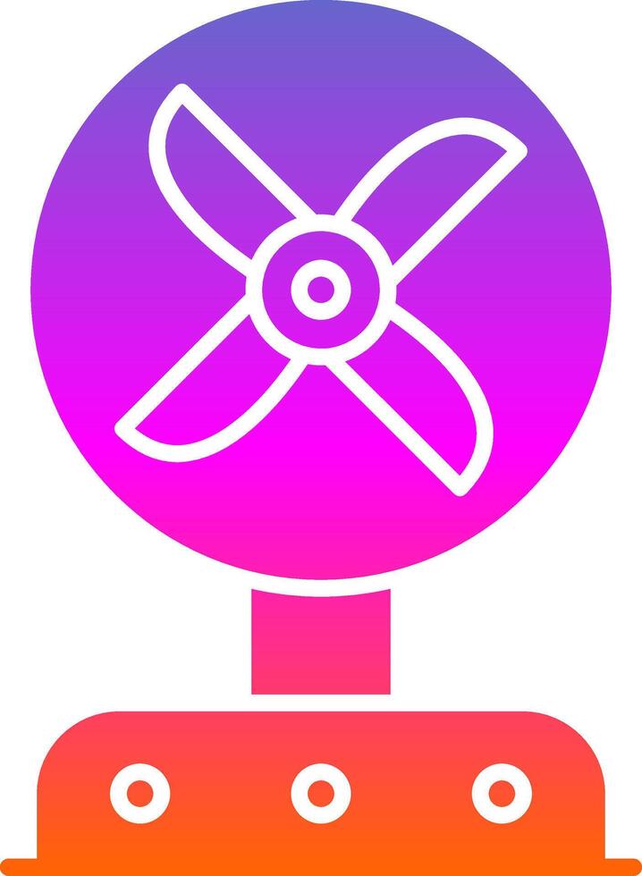 Fan Glyph Gradient Icon vector