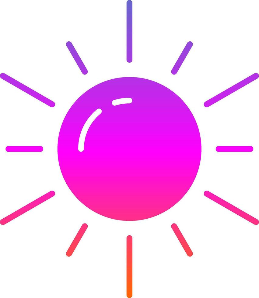 Sun Glyph Gradient Icon vector