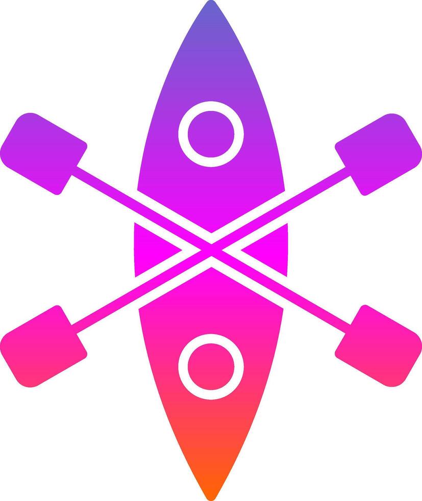Kayak Glyph Gradient Icon vector