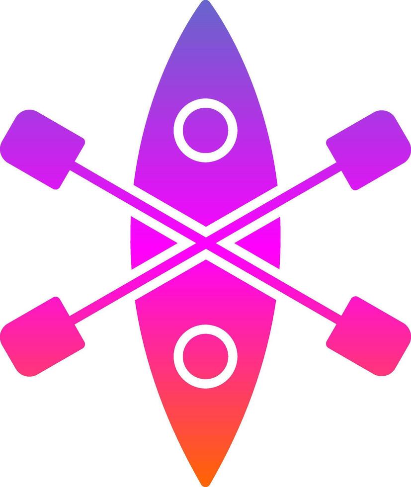 Kayak Glyph Gradient Icon vector