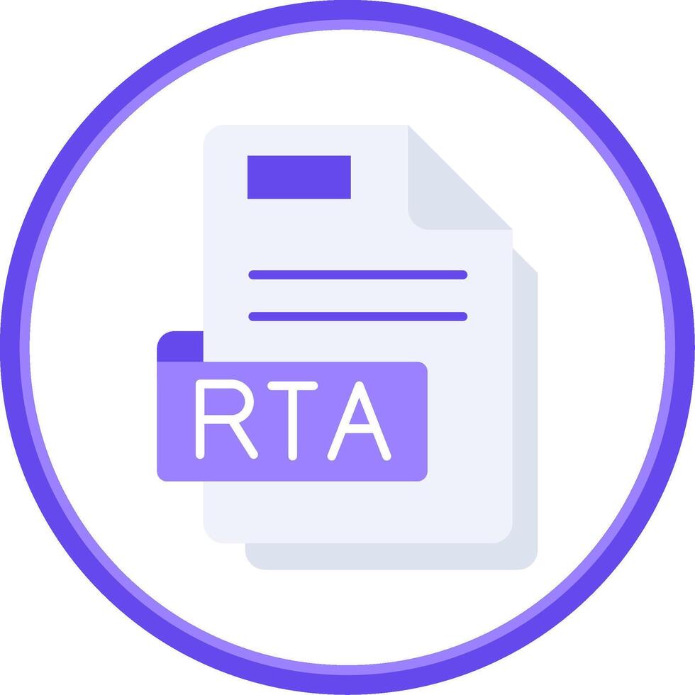 Rta Flat Circle Uni Icon vector