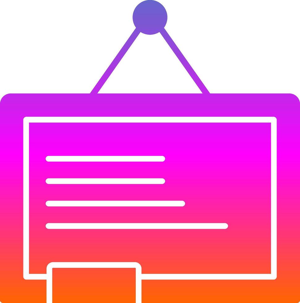 Blackboard Glyph Gradient Icon vector