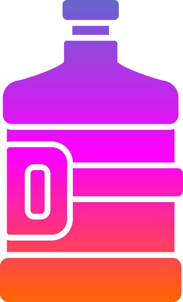 Water Flask Glyph Gradient Icon vector